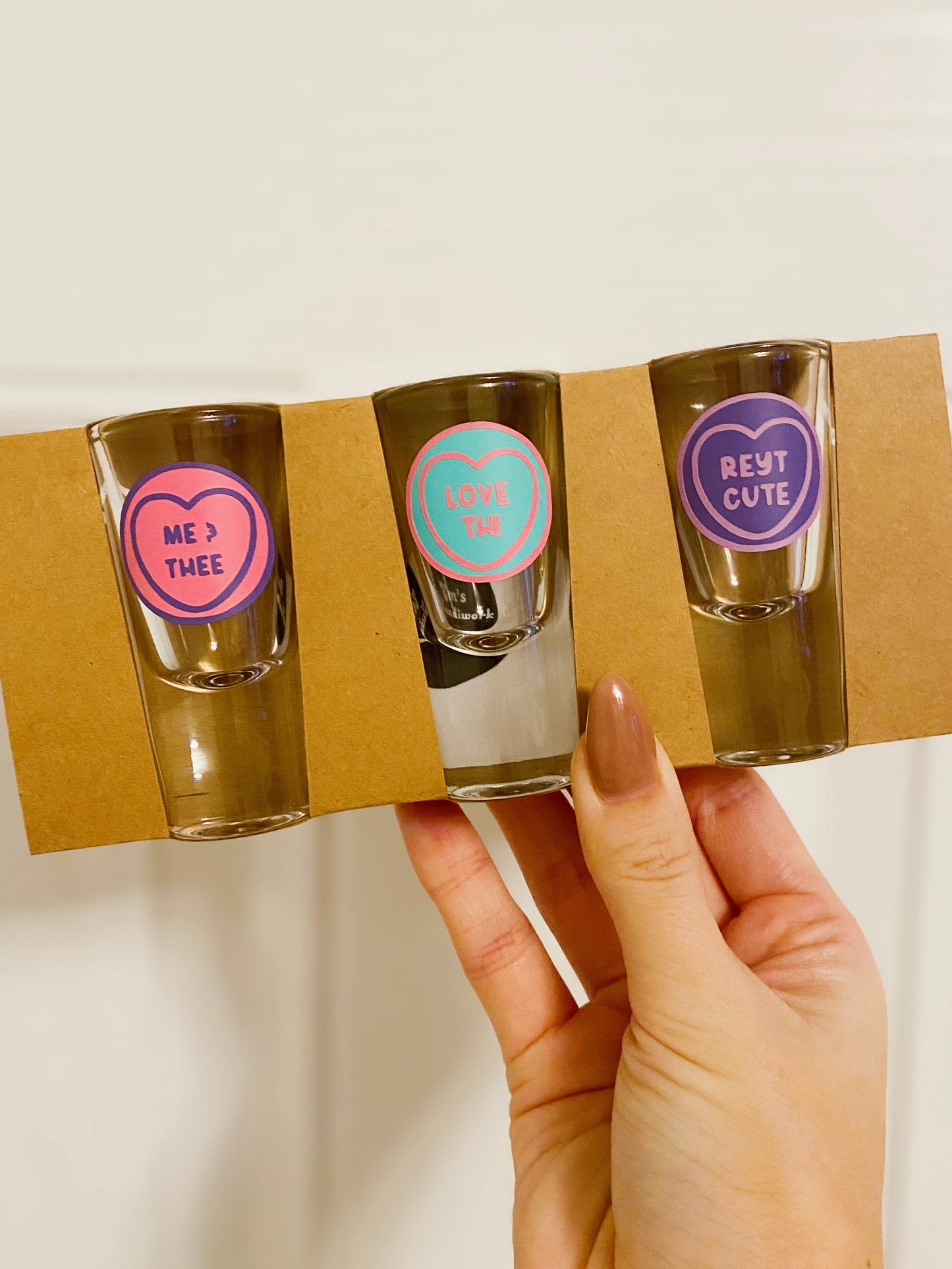 Love Heart Shot Glass Set