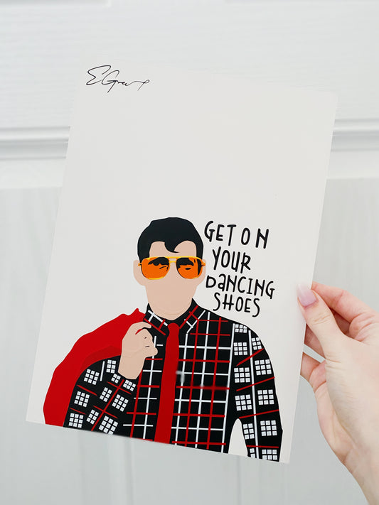 Alex Turner Get On Your Dancing Shoes A4 Print